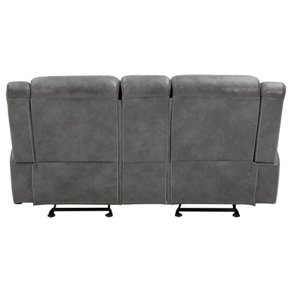 Carmen - Cool Motion Loveseat With Storage, With Reclining Function And Built In Storage - Gray