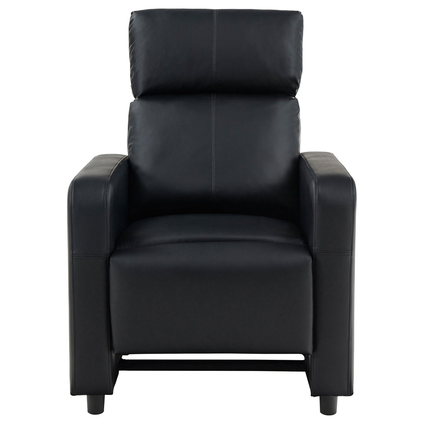 Warren - 3 Seater Home Theater With 2 Wedge Consoles Recliners - Black