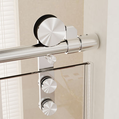 Frameless Single Sliding Shower Doors With Towel Rail & Handle