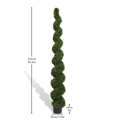 Artificial Outdoor UV Resistant Plastic Boxwood Topiary Spiral Tree