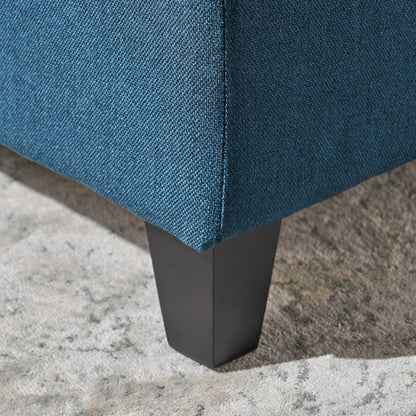 Upholstered Storage Ottoman Bench, Foot Rest For Bedroom