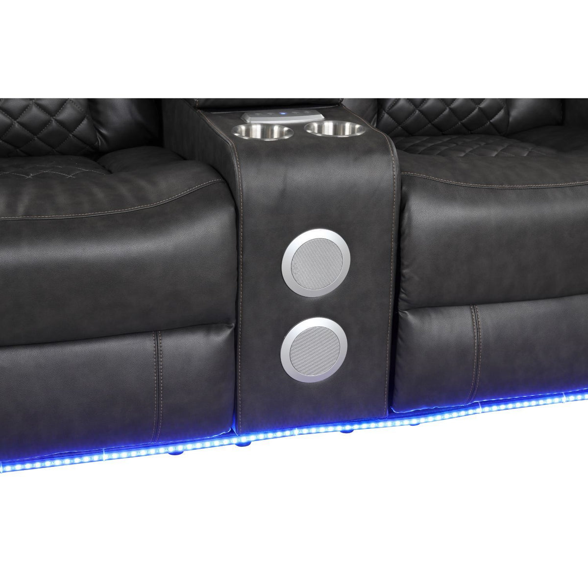 Benz - Power Reclining Loveseat With LED Lighting And Built In USB