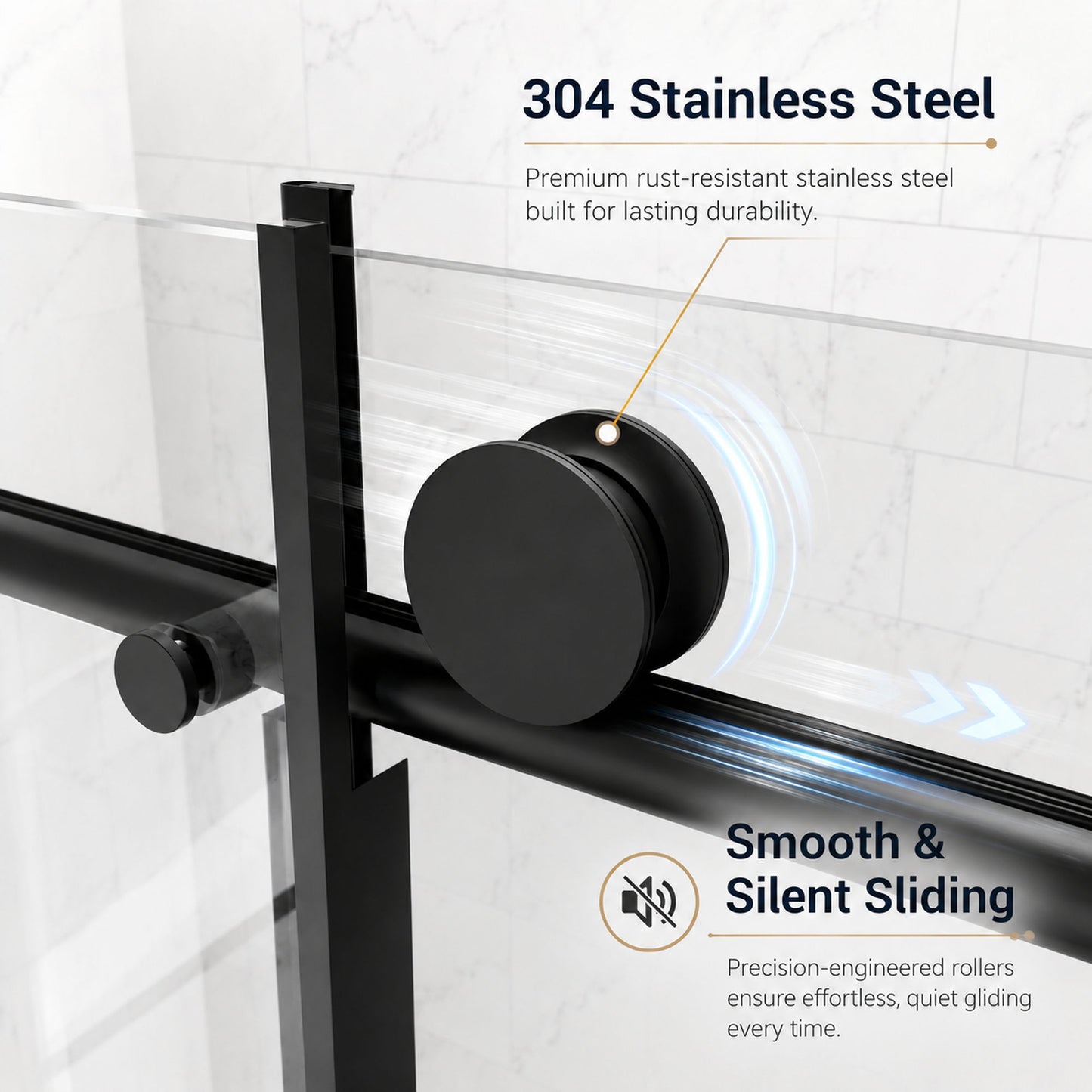 Frameless Shower Door With Soft Closing