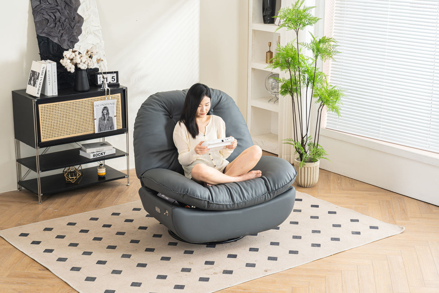 Power Recliner Swivel Glider USB Charger With tooth Music Player, Sleep, Working, Game And Leisure