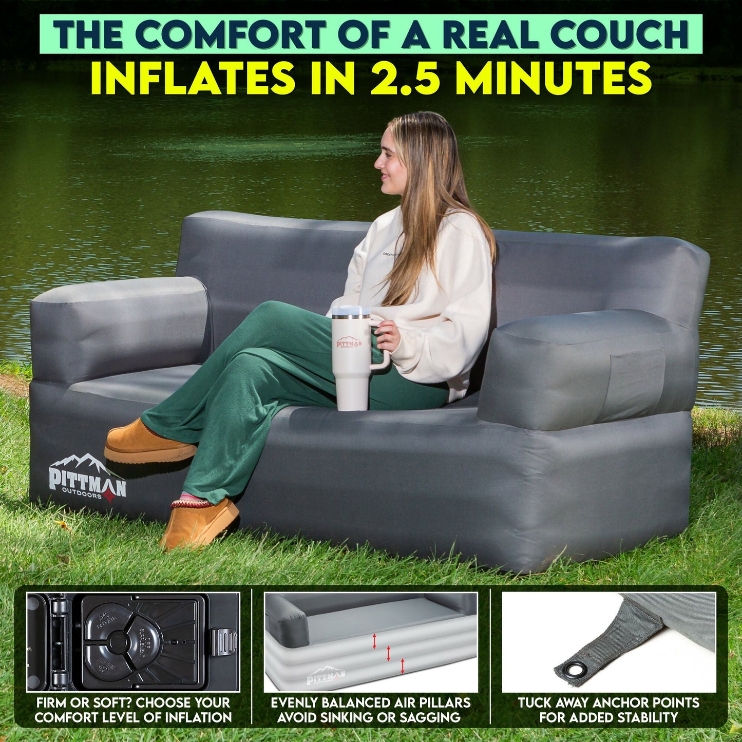 Pittman Outdoors Inflatable Air Furniture Set: Instant comfort!