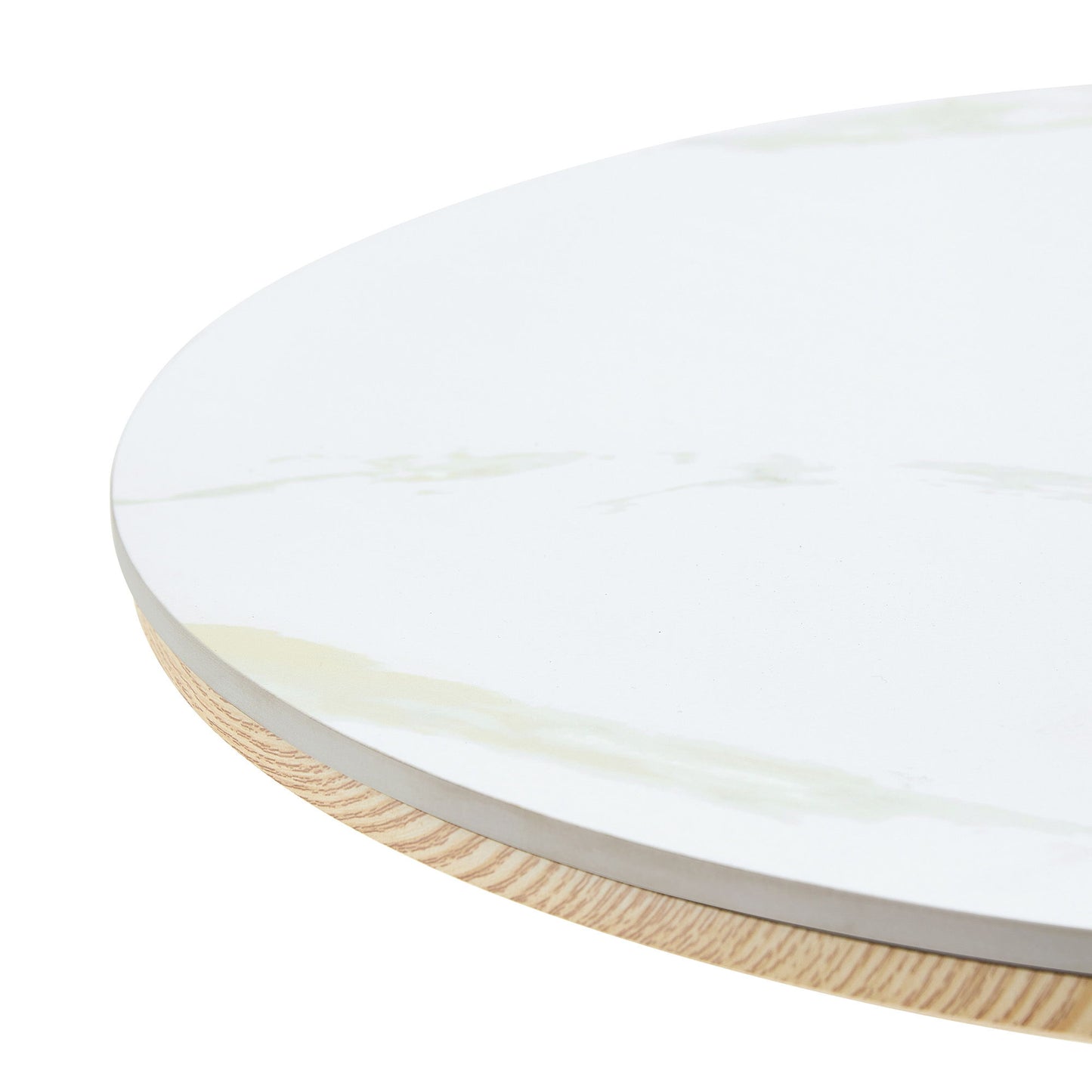 Circular Bar Table - White / Silver