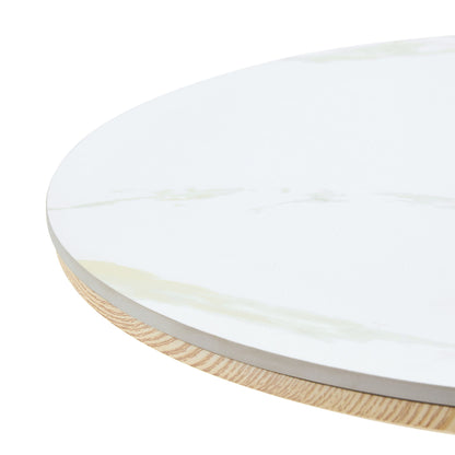 Circular Bar Table - White / Silver