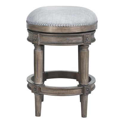 Rustic Elegance Backless Swivel Stool