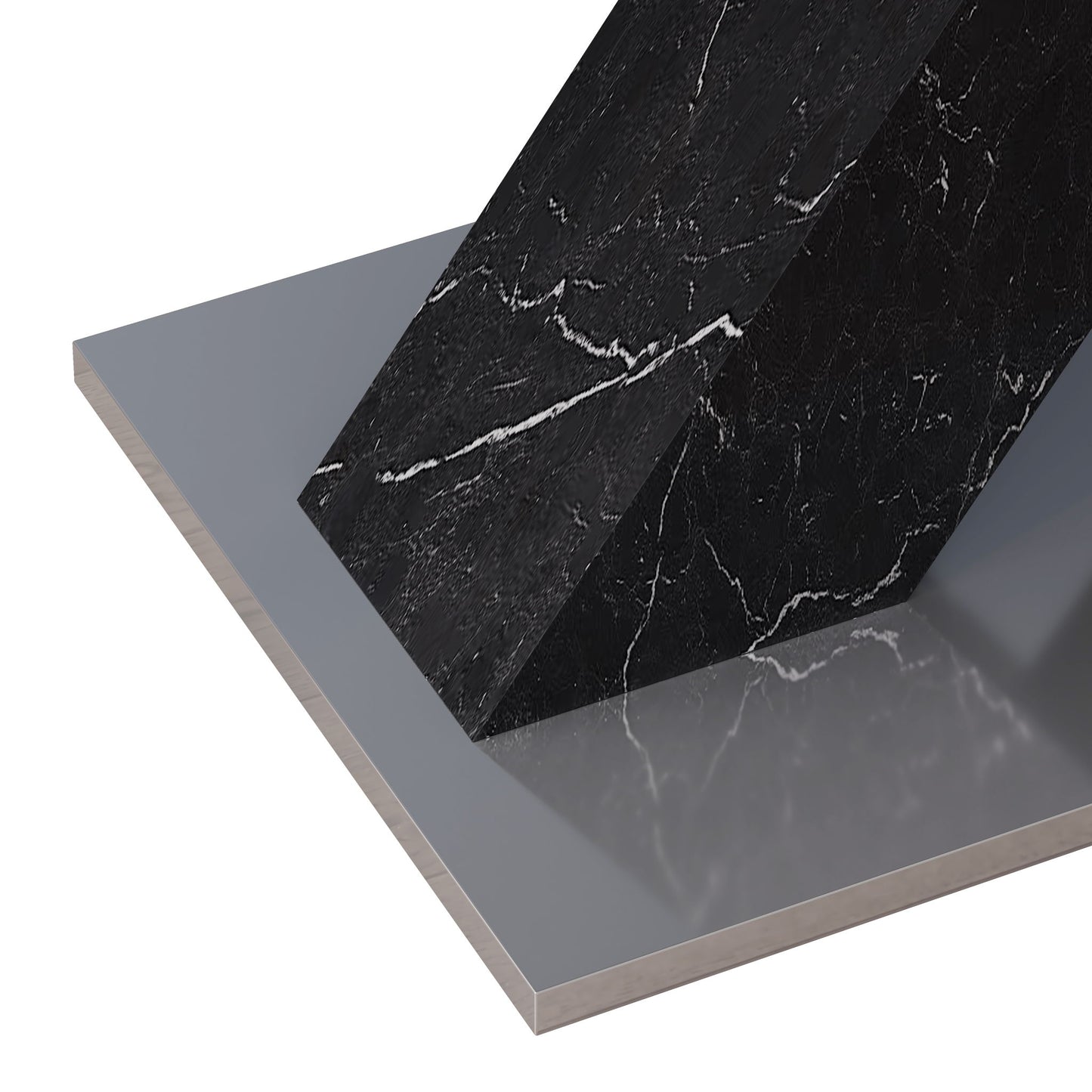 Modern Rectangle Dining Table With Stretchable TopAnd X Shape Legs