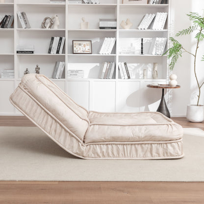 Upholstered Human Dog Bed And Pets, Bean Bag Floor Sofa With Massage Pillow, 5 Adjustable Positions & 2 Soft Pillows