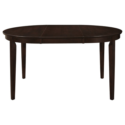 Gabriel - Oval 7 Piece Dining Set With Chairs - Cappuccino