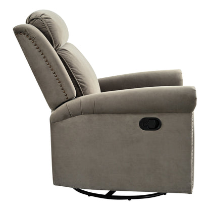 360 Degrees Swivel Recliner Manual Rocking Recliner Home With Adjustable Backrest