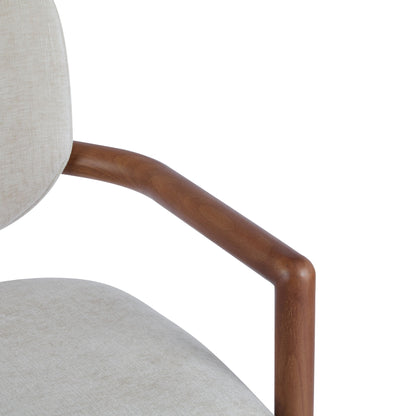 Upholstered Arm Dining Chairs (Set of 2)
