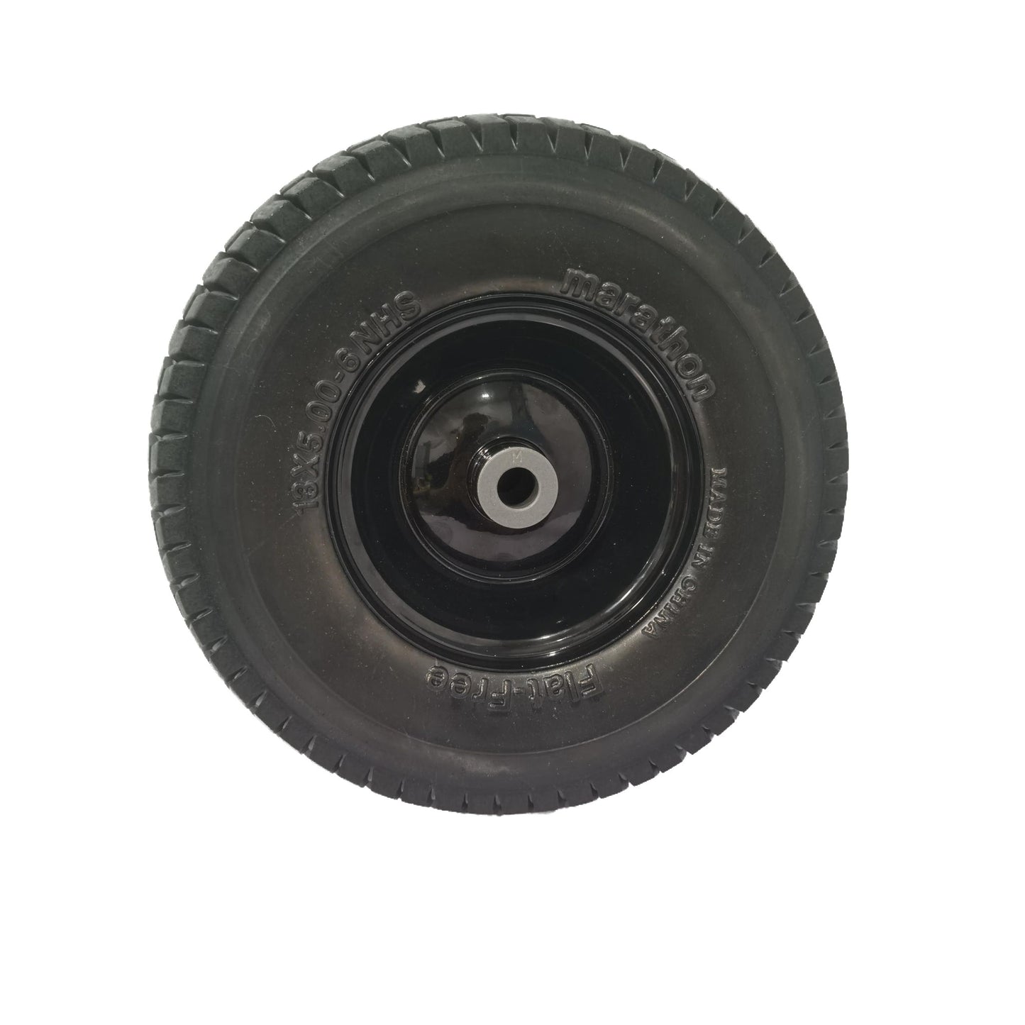 Flat Free Tire And Wheel Assemblies For Riding Lawn Mowers With 3" Hub - Black