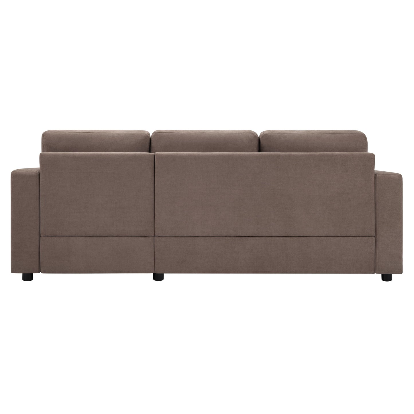 Modern L-Shaped Sectional Sofa With Curved Chaise, USB Ports, And Side Storage Pockets