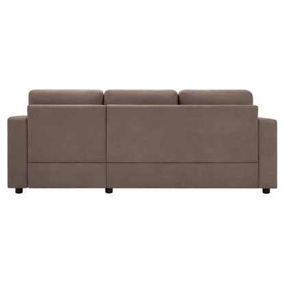 Modern L-Shaped Sectional Sofa With Curved Chaise, USB Ports, And Side Storage Pockets