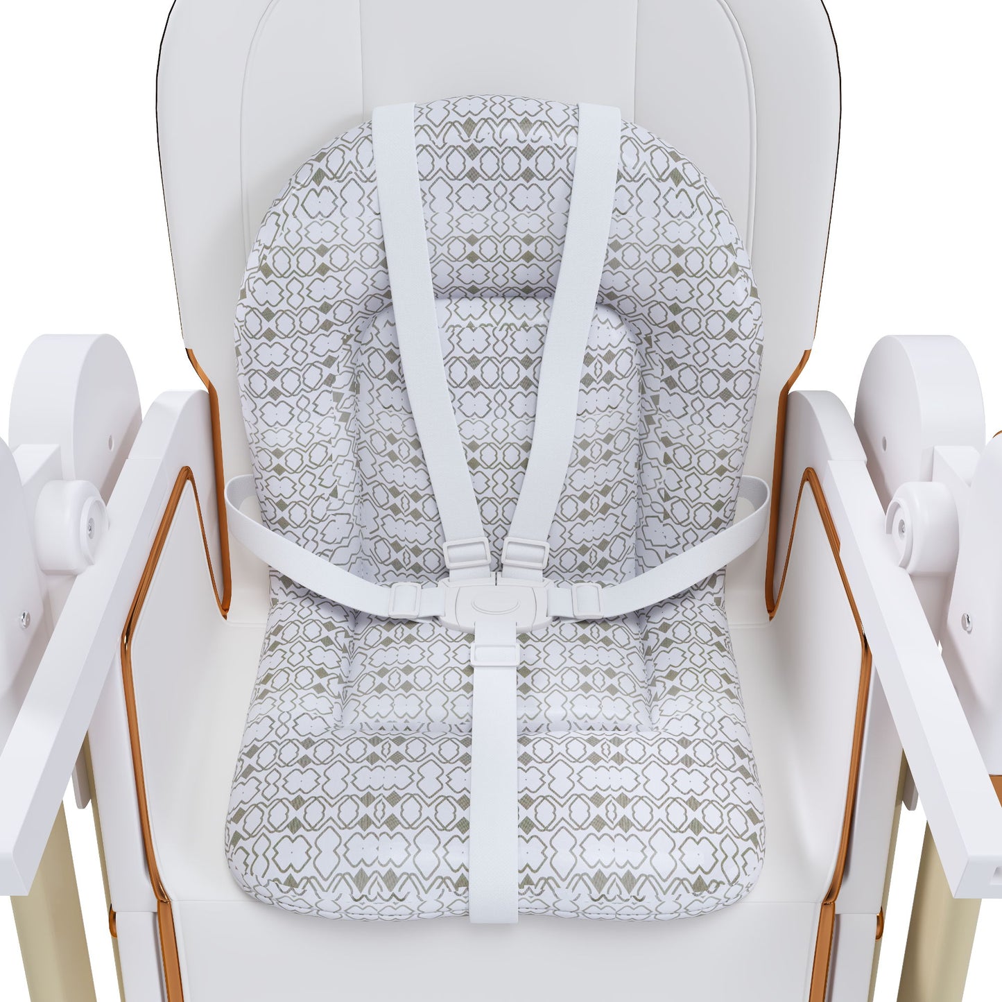 Convertible Baby High Chair To Rocker With 5 Point Harness