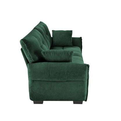 Modern Sofa & Pillows, Textured Cover, High Rebound Cushions