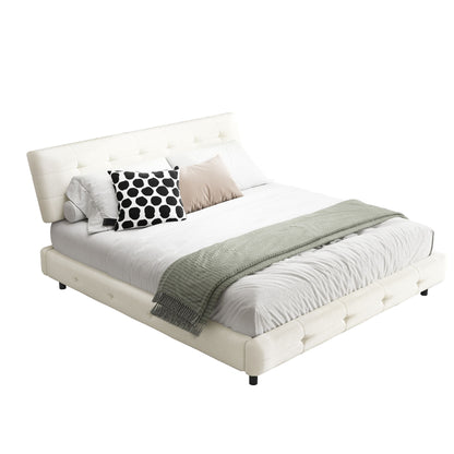 Tufted Headboard With Extra-Large Ultra-Soft Cloud Pillow Design
