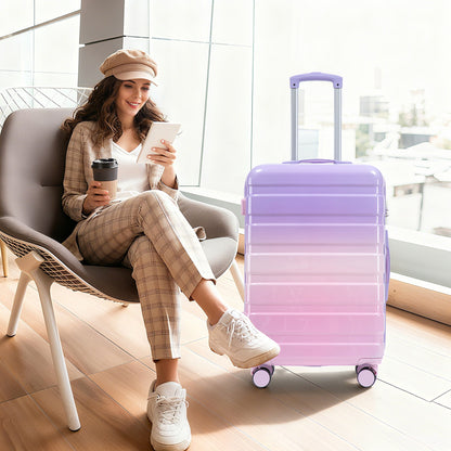 Luggage Set 20" /24" /28" With Combination Lock And Silent Wheels