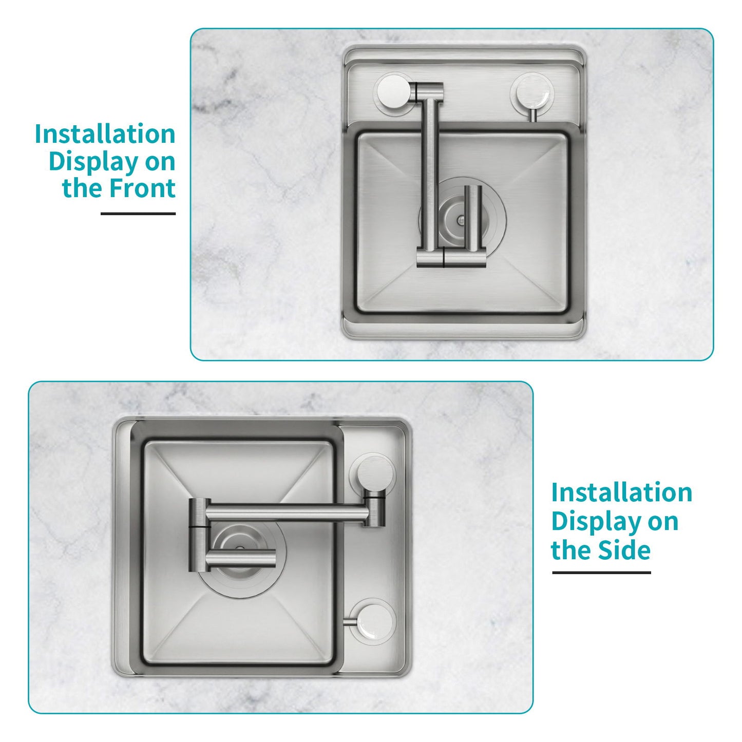 Undermount Bar Sink With Folding Faucet