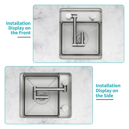 Undermount Bar Sink With Folding Faucet