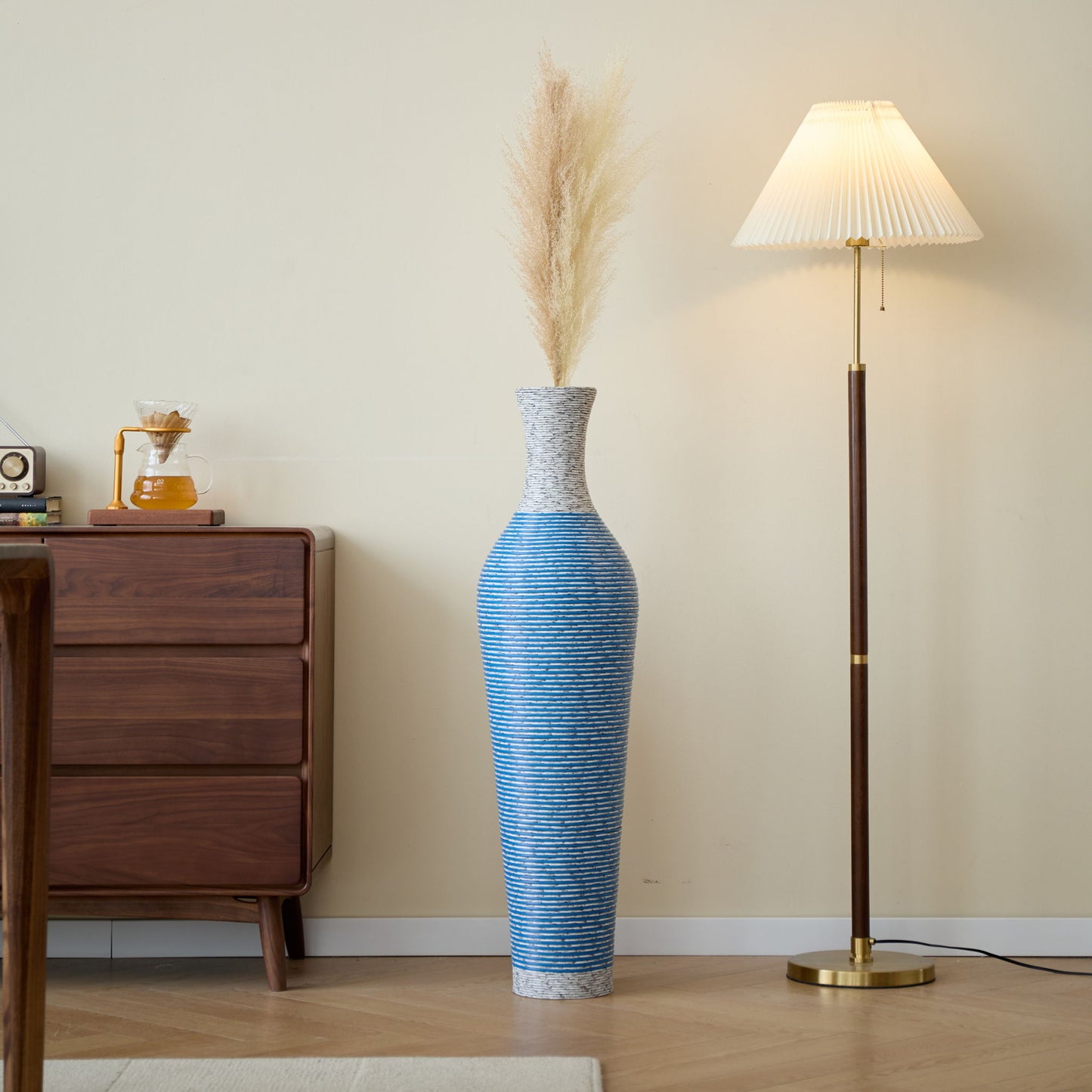Classic And Neat Floor Vase, High Independent Flower Stand (Set of 3)