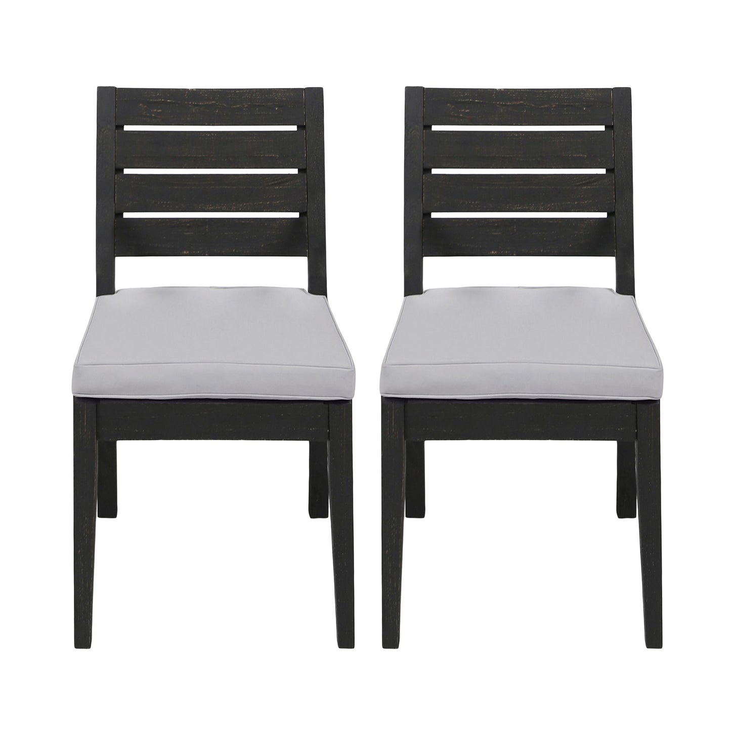 Outdoor Armless Dining Chair With Cushions