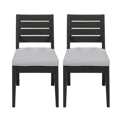 Outdoor Armless Dining Chair With Cushions