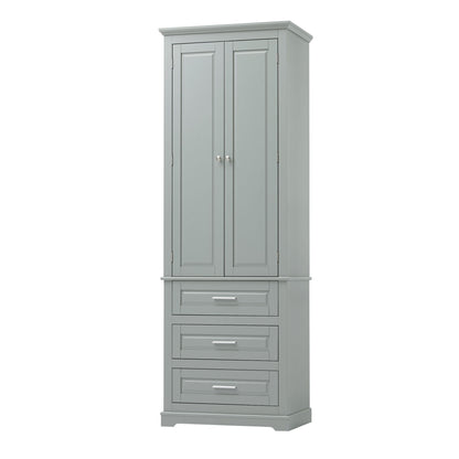 Tall Storage Cabinet With 3 Drawers For Bathroom