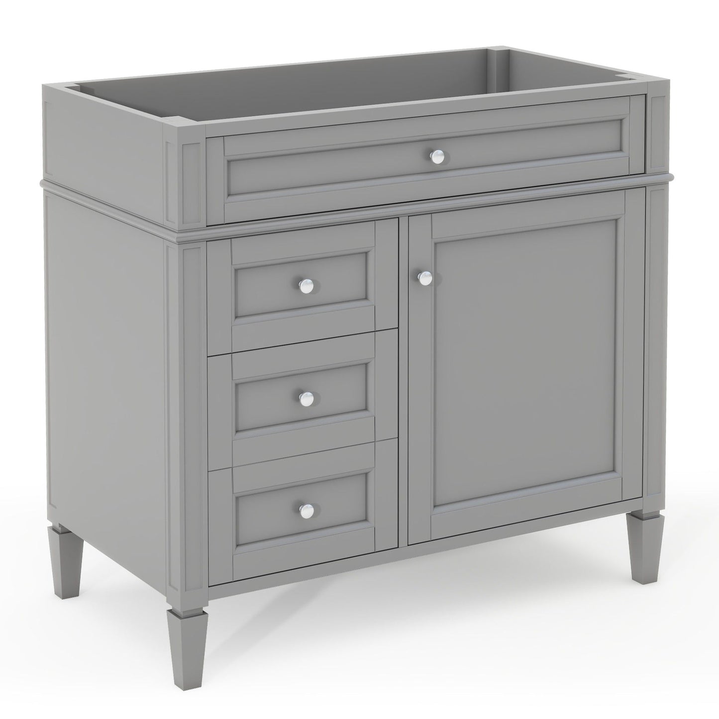 Bathroom Vanity With 2 Drawers And Tip-Out Drawer, Storage Cabinet
