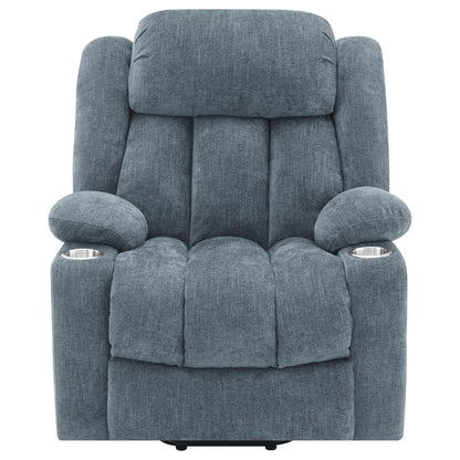Beca - Upholstered Power Lift Recliner With Cupholders And USB Charging