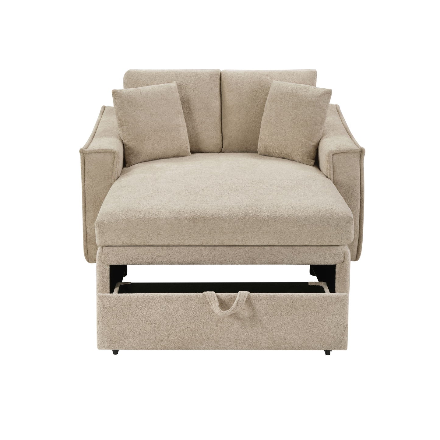 Modern Chaise Sofa With Hidden Storage For Living Room