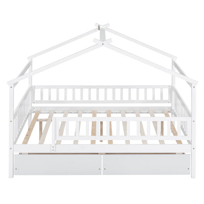 House Bed With 2 Drawers