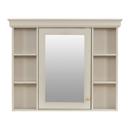 Bathroom Vanity With Medicine Cabinet, Storage Cabinet With 4 Drawers, Adjustable Shelf Mirror