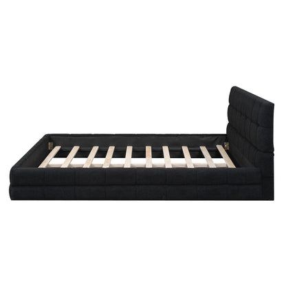Upholstered Platform Bed With Headboard