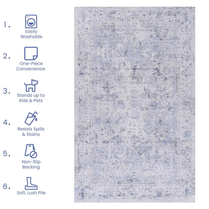 Maval - Area Rug, Washable