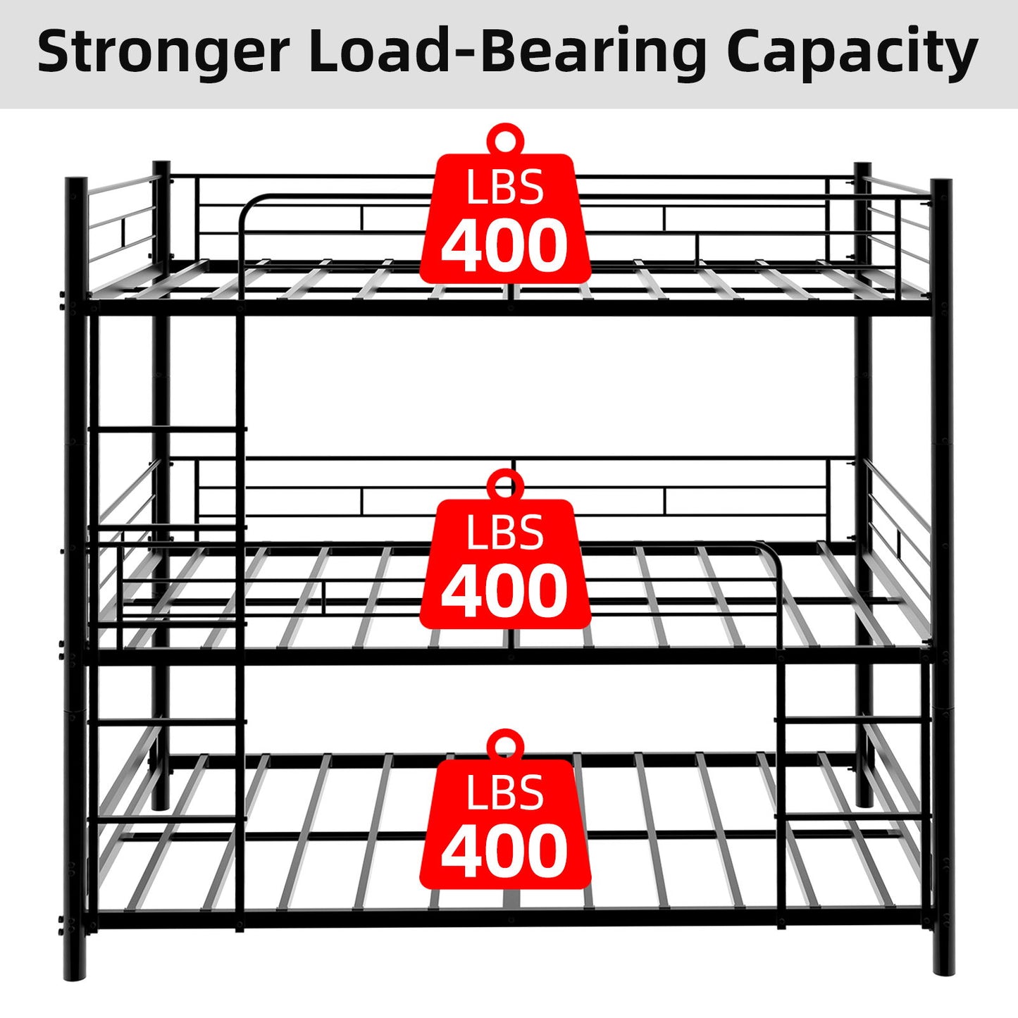 Triple Frame Bed With Built In Ladder