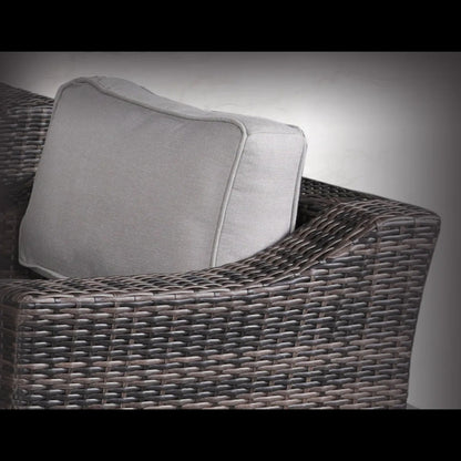 Outdoor Swivel Patio Chair With Cushions (Set of 2) - Brown