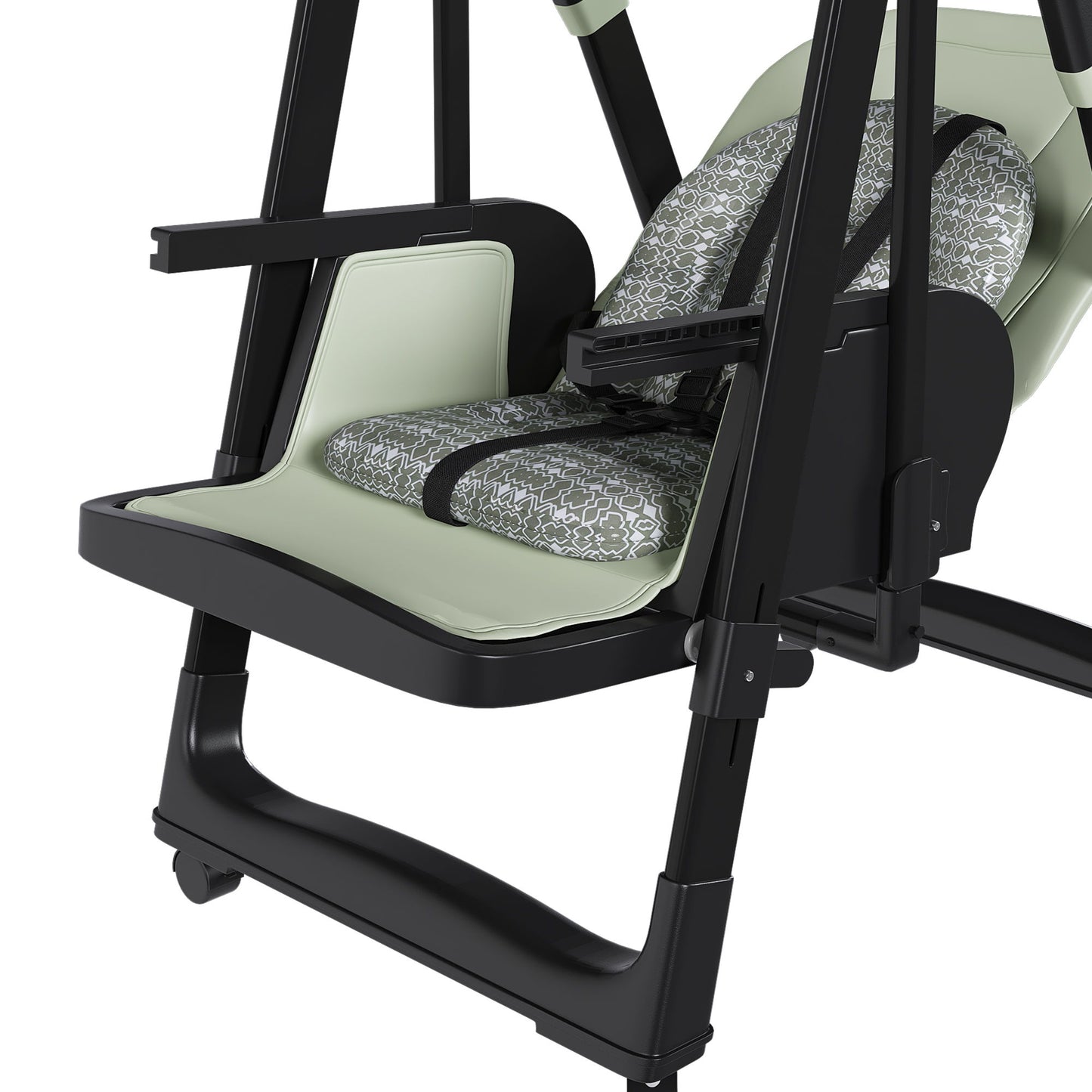 Convertible Baby High Chair To Rocker With 5 Point Harness