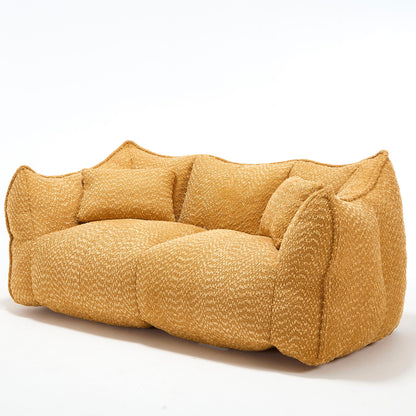 Comfortable Dual Beanbag Chair With High Resilience Foam Core For 2 People
