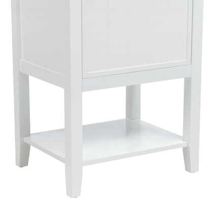 Modern Bathroom Vanity With Sink, Soft-Closing Door And Open Shelf