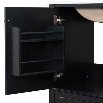 Freestanding Bathroom Vanity With Sink, Soft Close Door, 3 Drawers