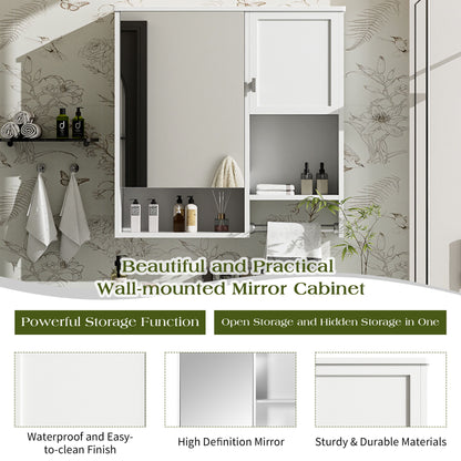Modern Wall Mounted Bathroom Medicine Cabinet, Bathroom Wall Storage Cabinet With Mirror
