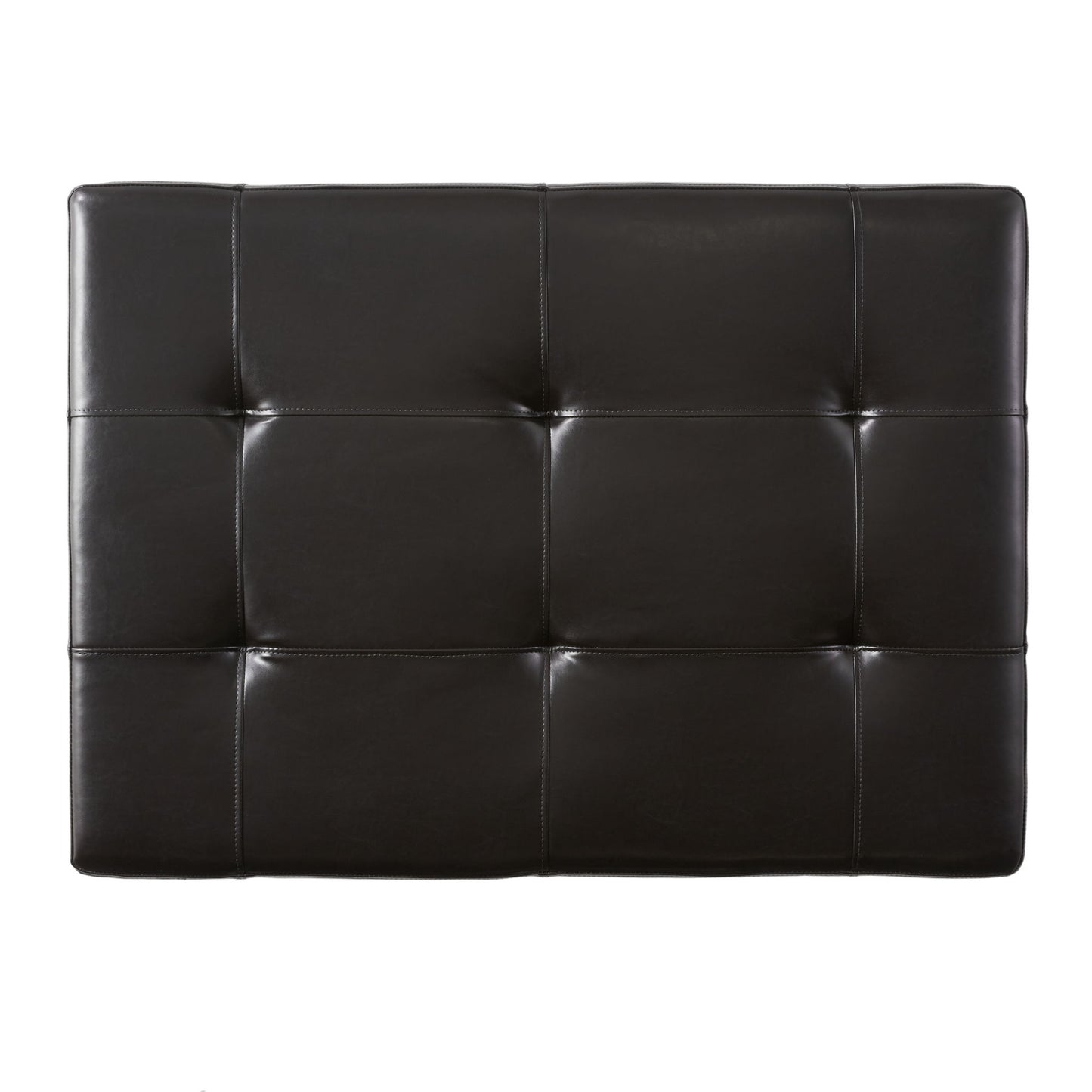 Chatham - Ottoman With Drawer Leather Storage Solution - Dark Coffee