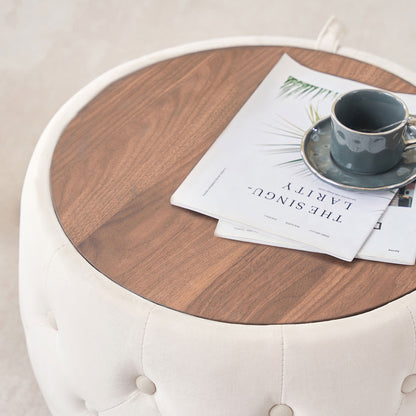 Nesting Ottomans 2 Piece With Tray, 4 In 1 Function