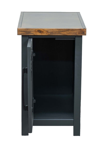 Chairside Table - Black / Whiskey