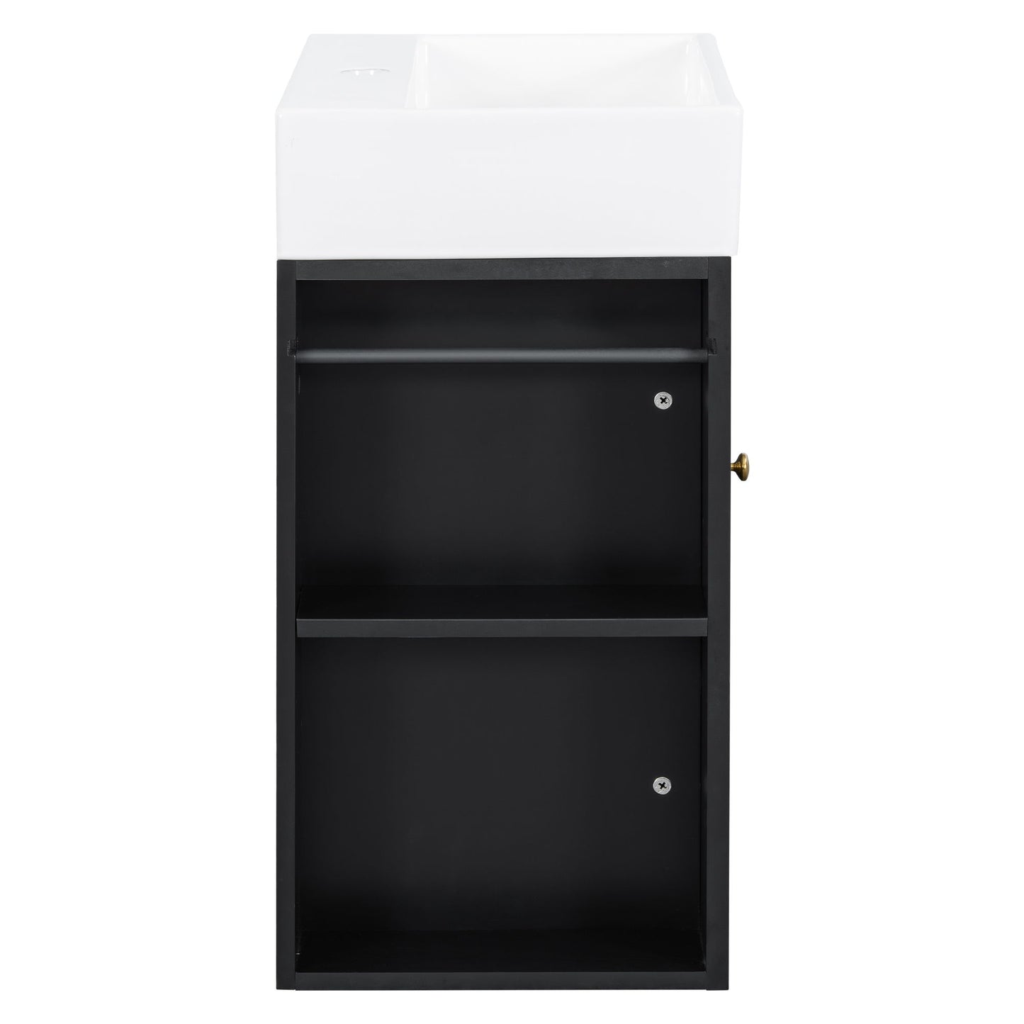 Modern Bathroom Vanity With Sink, Diamond Pattern Doors