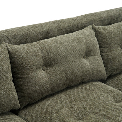 Upholstered Sofa Modern 3 Seater Sofa Couch With Tufted Design For Living Room