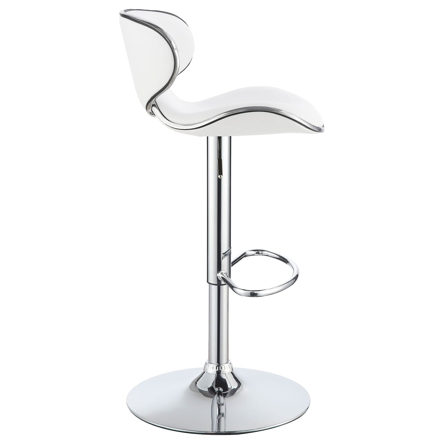 Edenton - Upholstered Adjustable Bar Stool (Set of 2) - White